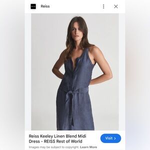 Reiss KEELEY
LINEN BLEND MIDI DRESS